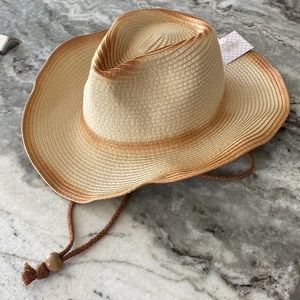 Lulla Collection Fashion Accessories ~ Ombré Straw Western Hat ~ NWT